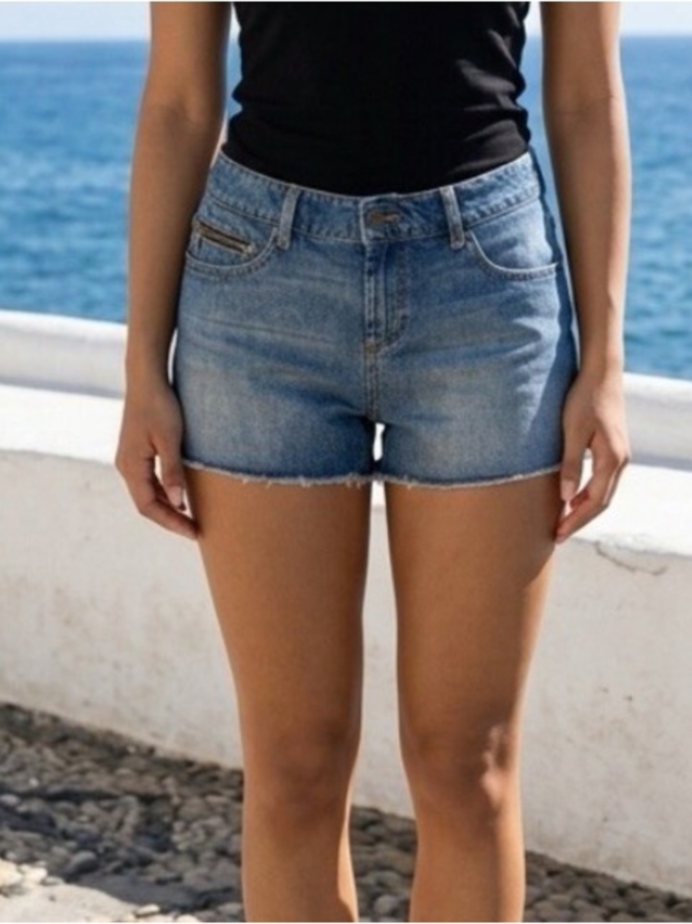 THE KOOPLES French Denim Raw Hem short 27-28” waist French 36 MSRP $200